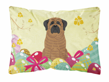 Mastiff - Brindle Easter Eggs Dog Art Canvas Fabric Decorative Pillow