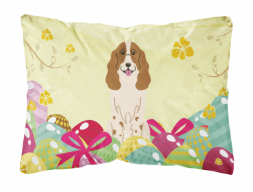 Russian Spaniel Easter Eggs Dog Art Canvas Fabric Decorative Pillow