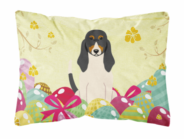 Swiss Hound Easter Eggs Dog Art Canvas Fabric Decorative Pillow