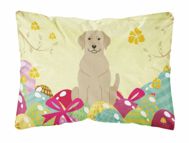 Labrador Retriever - Yellow Easter Eggs Dog Art Canvas Fabric Decorative Pillow