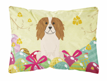 Cavalier King Charles Spaniel Easter Eggs Dog Art Canvas Fabric Decorative Pillow