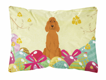 Irish Setter Easter Eggs Dog Art Canvas Fabric Decorative Pillow