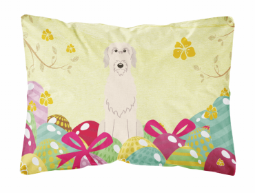 Irish Wolfhound Easter Eggs Dog Art Canvas Fabric Decorative Pillow