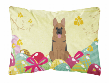 German Shepherd Easter Eggs Dog Art Canvas Fabric Decorative Pillow