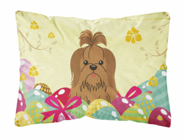 Shih Tzu - Chocolate Easter Eggs Dog Art Canvas Fabric Decorative Pillow