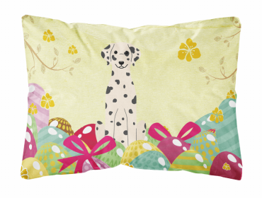 Dalmatian Easter Eggs Dog Art Canvas Fabric Decorative Pillow