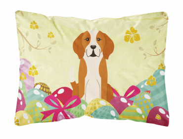 English Foxhound Easter Eggs Dog Art Canvas Fabric Decorative Pillow