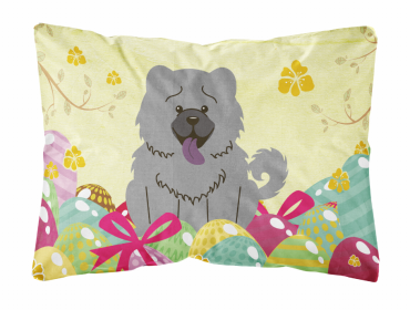 Chow Chow - Blue Easter Eggs Dog Art Canvas Fabric Decorative Pillow