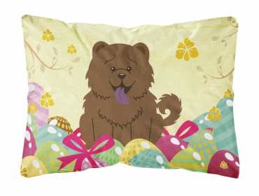 Chow Chow - Chocolate Easter Eggs Dog Art Canvas Fabric Decorative Pillow