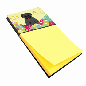 Pug - Black Easter Eggs Design with Dog Sticky Note Holder