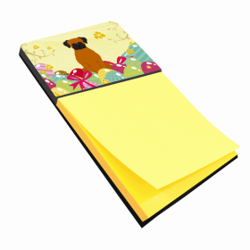 Boxer - Fawn Easter Eggs Design with Dog Sticky Note Holder