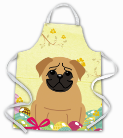 Pug - Brown - Easter Eggs Apron