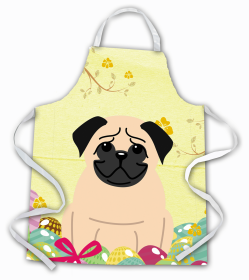 Pug - Fawn - Easter Eggs Apron