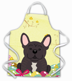 French Bulldog - Brindle - Easter Eggs Apron