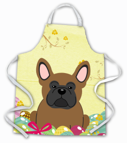 French Bulldog - Brown - Easter Eggs Apron