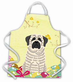 Mastiff - Brindle and White - Easter Eggs Apron