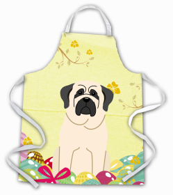 Mastiff - White - Easter Eggs Apron