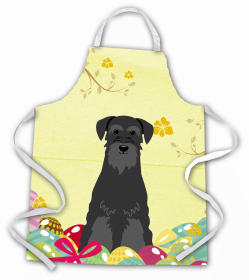 Schnauzer - Black - Easter Eggs Apron