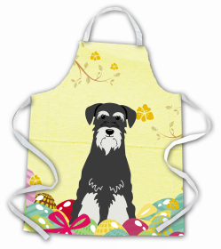 Schnauzer - Salt and Pepper - Easter Eggs Apron