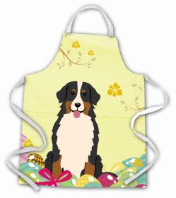 Bernese Mountain Dog Easter Eggs Apron