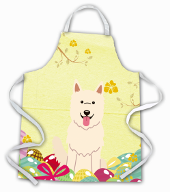 German Shepherd - White - Easter Eggs Apron