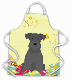 Miniature Schnauzer - Black - Easter Eggs Apron