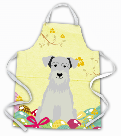 Miniature Schnauzer - White - Easter Eggs Apron