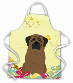 Bullmastiff Easter Eggs Apron