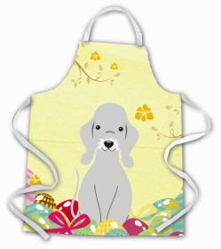 Bedlington Terrier - Blue - Easter Eggs Apron