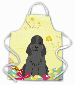 Cocker Spaniel - Black - Easter Eggs Apron