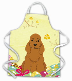 Cocker Spaniel - Red - Easter Eggs Apron