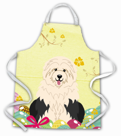 Old English Sheepdog Easter Eggs Apron