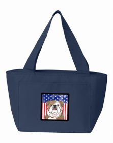 English Bulldog American Flag Lunch