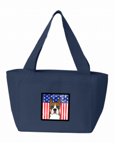 Boxer American Flag Lunch Bag