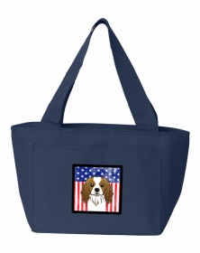 Cavalier Spaniel Lunch Bag American Flag Lunch Bag