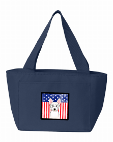 Westie American Flag Lunch Bag