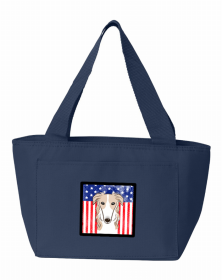 Borzoi American Flag Lunch Bag