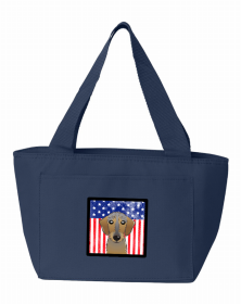 Dachshund - Wirehaired - American Flag Lunch Bag