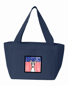 Italian Greyhound American Flag Lunch Bag