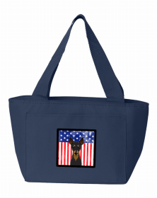 Min Pin American Flag Lunch Bag