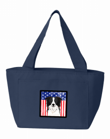 Border Collie American Flag Lunch Bag