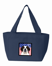 Saint Bernard American Flag Lunch Bag