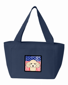 Poodle - Buff - American Flag Lunch Bag