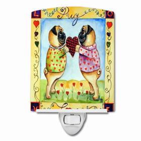 Pug LOVE Pug Love Valentine's Day Ceramic Night Light