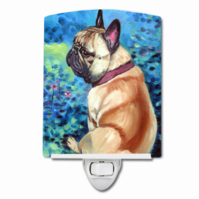 French Bulldog - Fawn - in flowers Ceramic Night Light