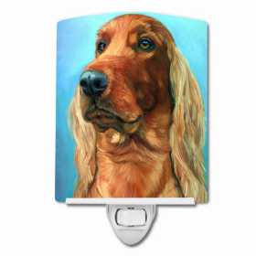 Irish Setter in Blue Ceramic Night Light