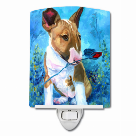 Bull Terrier Rose for Mom Ceramic Night Light