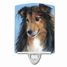 Sheltie Good Boy Ceramic Night Light