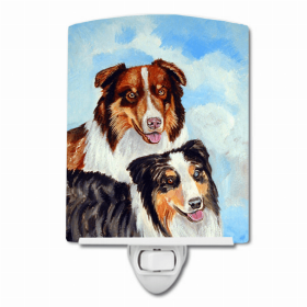 Australian Shepherd What a Pair Ceramic Night Light