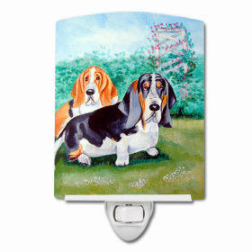 Basset Hound Double Trouble Ceramic Night Light